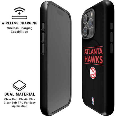NBA Atlanta Hawks Standard - Black iPhone 16 Pro Magsafe Impact Case